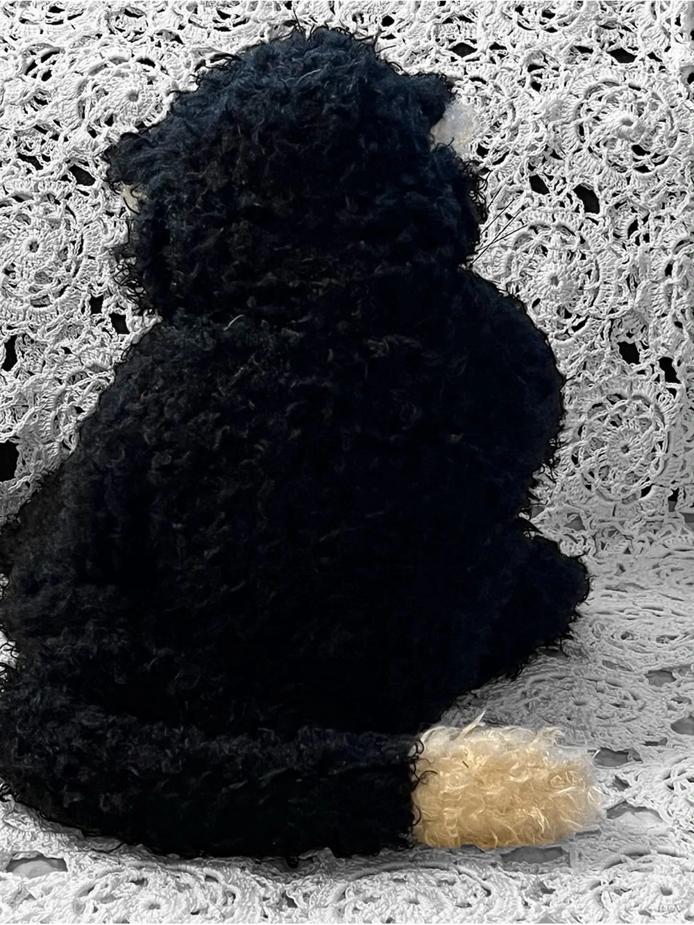 Folkmanis Cartoon Kitty Cat Full Body Hand Puppet Stuffed Plush Black White 19”